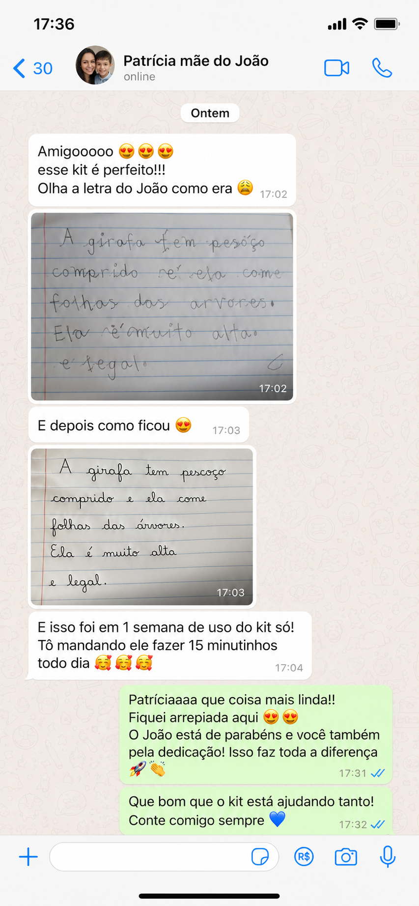 Depoimento da Patrícia, mãe do João