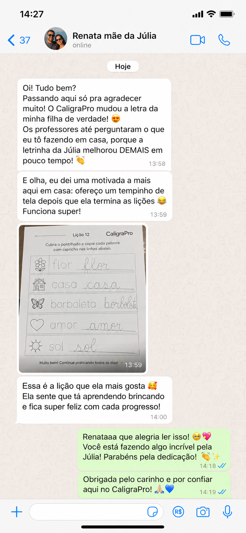 Depoimento da Renata, mãe da Júlia