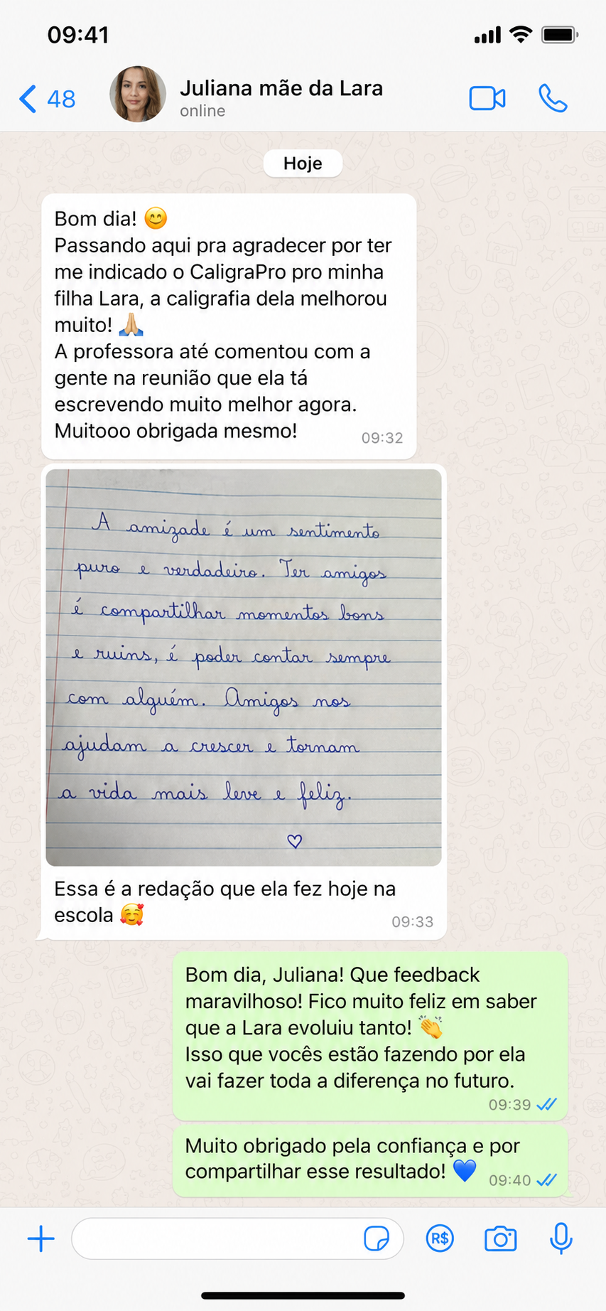 Depoimento da Juliana, mãe da Lara